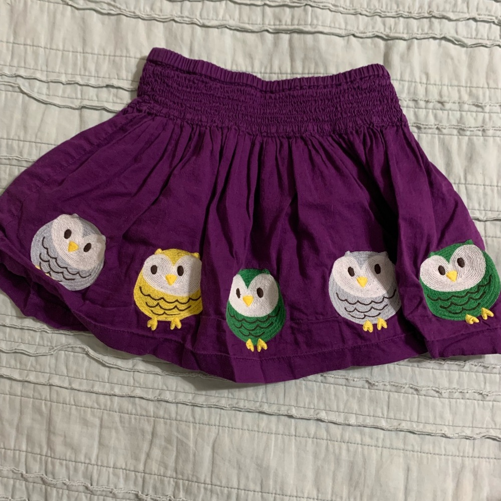 Mini Boden owl skirt